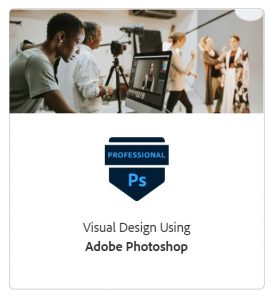 Adobe badge awarded to Content Conscious as a Certified Professional in Visual Design using Photoshop